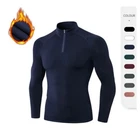 Winter Mens Thermal  Fleece Lined Slim Muscle T-Shirt Warm Long Sleeve Basic Top