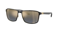 Ray-Ban RB 3721CH black on arista blue mirror go 187/J0 Sunglasses