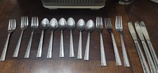 Rogers Japan Stainless Steel Flatware Lot Floral Scroll Vintage