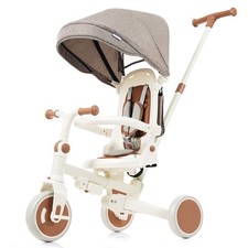 7 in 1 baby tricycle, foldable toddler tricycle for 12-72 months