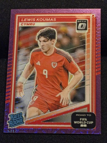 Lewis Koumas 2025-26 Panini Donruss Road to World Cup Optic Red & Purple 13/25