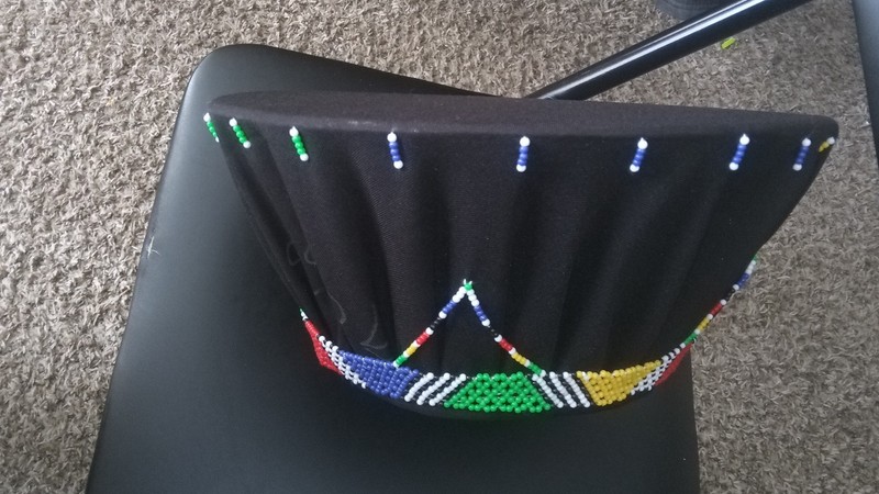 Handmade Lightweight Beaded Zulu hat - Usicholo Made by African