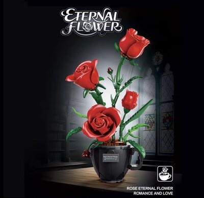 TEC CREATORS Eternal Flower Block Sets 450 Teile - Display Modellbau Spielzeug Neu
