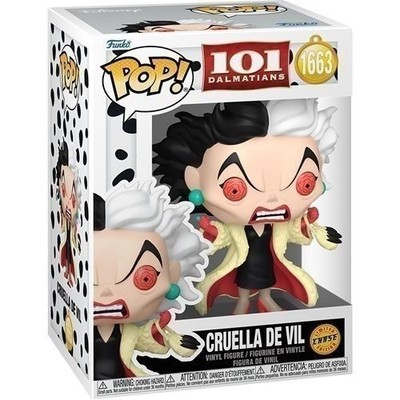 Funko Pop! 101 Dalmatians Cruella De Vil #1663 CHASE Figure with