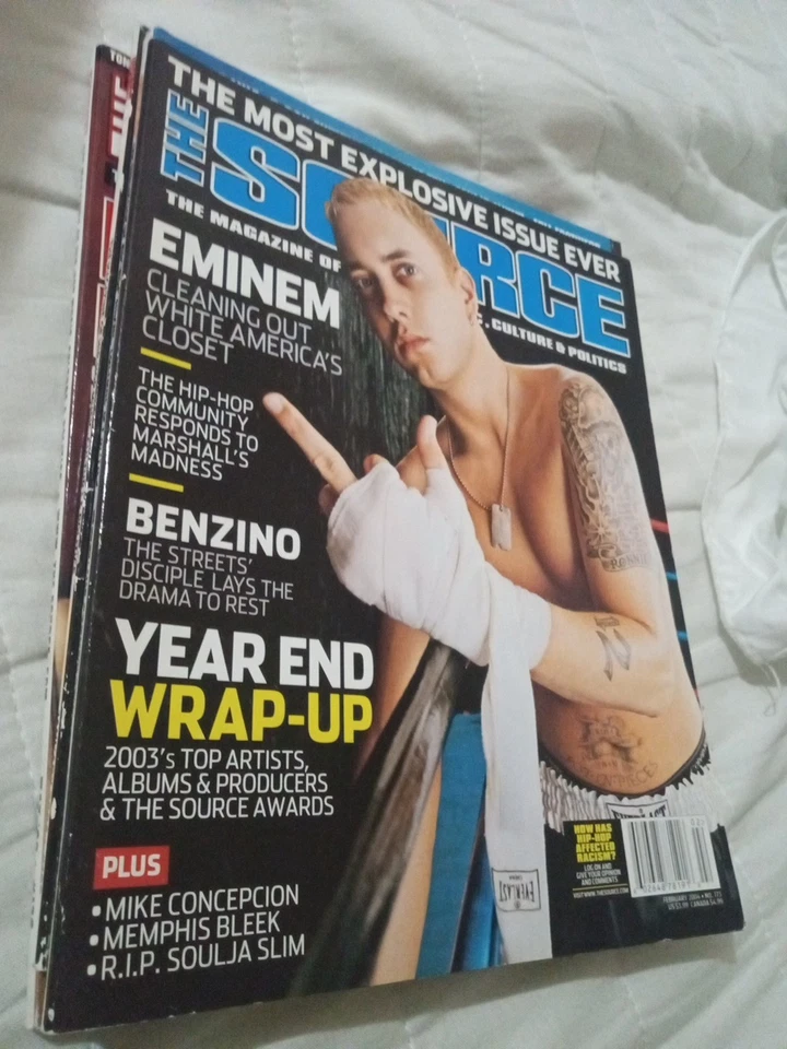 THE SOURCE MAGAZINE FEBRUARY 2004 #173 EMINEM BENZINO SOULJA SLIM RAP HIP HOP - Image 2 of 4