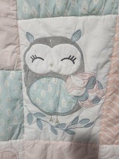 Lambs Ivy Owl Crib aqua