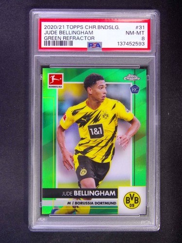 2020-21 Topps Chrome Bundesliga Jude Bellingham #31 RC Rookie Green /99 PSA 8