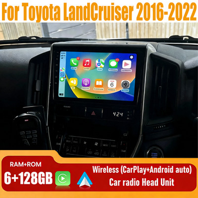 9''Apple Carplay Android Auto Car Radio Head Unit For Toyota LandCruiser 2016-22