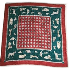 Gina Ruccini Scarf Head Wrap Large  Square Lion Tiger Leopard Safari Print 30x30