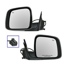 TRQ Side Mirror Set Jeep Grand Cherokee Heated Electric Black 2011-2017 Pair 