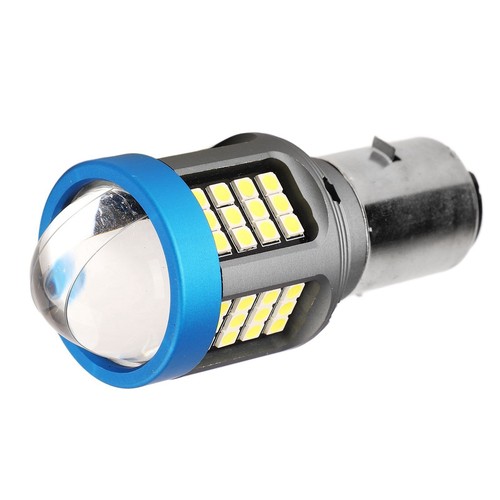 BA20D LED Motorcycle Headlight Bulb White High Brightness Wide View Motorbike - Picture 2 of 12