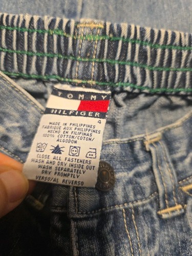 Vintage 90s 4T Kids Boys Girls Tommy Hilfiger Carpenter Cargo Pocket Jeans Sz 4 - Picture 6 of 7