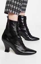 Marc Jacobs The Victorian Black Leather Lace-...