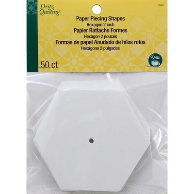 Dritz Quilting Paper Piecing Hexagon 2 50/Pkg