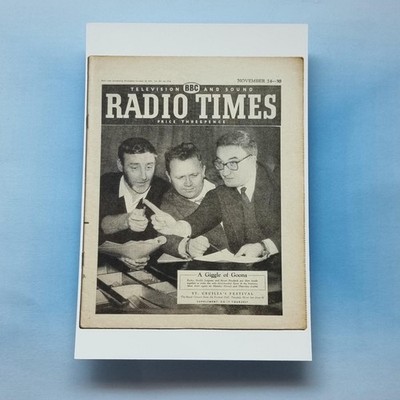 Radio Times Classic Cover Postkarte aktuelle Nostalgie Goon Show Kichern Ausgabe 1957