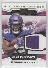 2020 Panini Playbook Zoning Commission Material Alexander Mattison #ZC-12 11nd