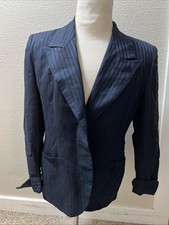 Christian Dior Vintage Blue Skirt Suit Size 14