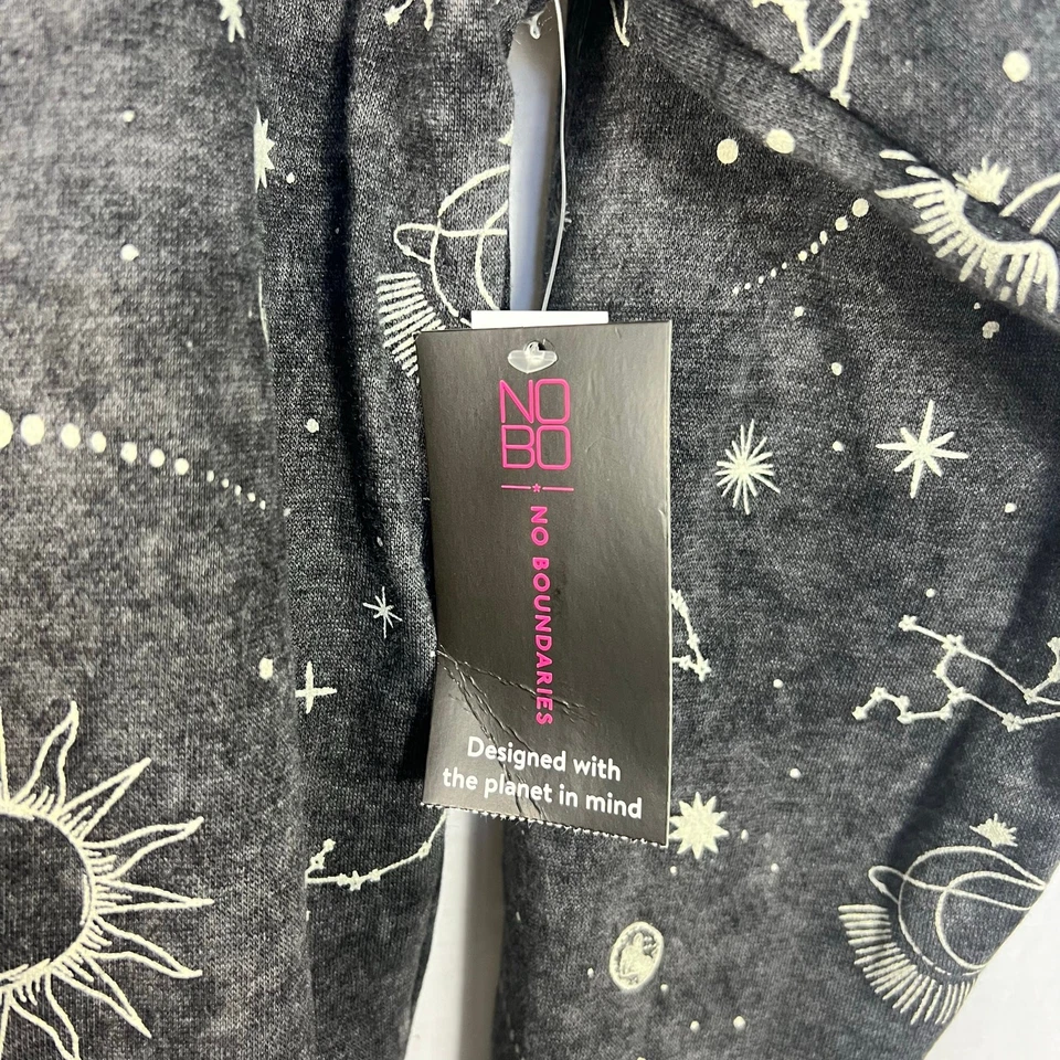 Sudadera con Capucha No Boundaries Constellation Planet Juniors XS NoBo Gris Envejecido Nueva con Etiquetas Foto 4 de 4