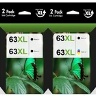 63 XL Ink Cartridges for HP Envy 4516 4520 4522 OfficeJet 3830 4650 5255 Printer