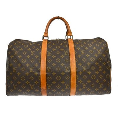 Best05 Louis Vuitton Monogram Keepall 50 Travel Handbag M41426 VI882 BQ01000