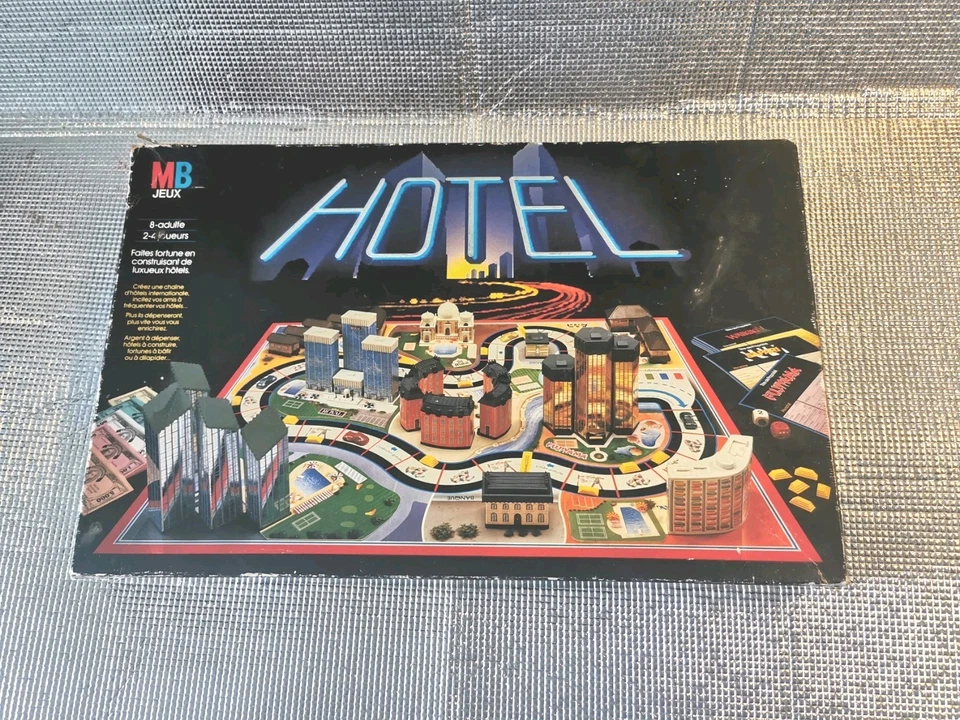 *In French* HOTEL Board Game 1986 Vintage MB Games Retro *Francais Version*  - Image 2 of 4