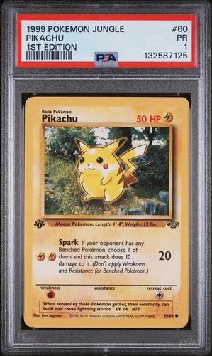 1999 POKEMON JUNGLE 1ST Edition #60/64 PIKACHU PSA 1