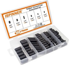  100 PCS CARBURETOR  VACUUM RUBBER CAP PLUG ASSORTMENT KIT INTAKE VACUUM LINES