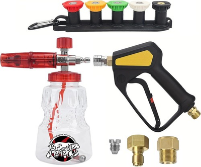 #ad High Pressure Spray Gun and Stainless Steel Foam Cannon Kit 4500 PSI $24.90