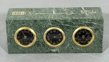 McDonnell Douglas Desk Weather Station Marble Clock Hygrometer Thermometer