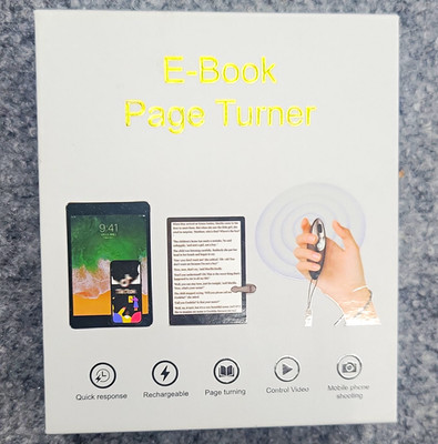 E-Book Page Turner Rechargeable Remote Page Turning Device, Black