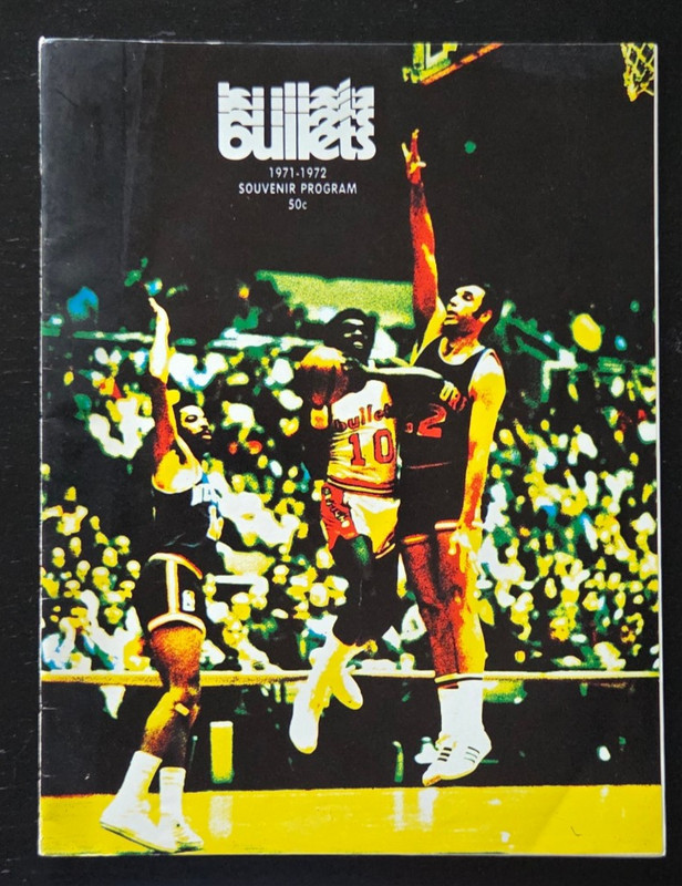 1972 BALTIMORE BULLETS BASKETBALL PROGRAM v. CINCINNATI ROYALS TINY ARCHIBALD