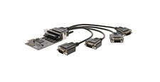 NIB STARTECH PEX4S553B 4 PORT PCI EXPRESS RS232 SERIAL CARD w/BREAKOUT CABLE