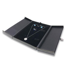 Black/Black Earring Ring Necklace Bracelet Combo with Gift Box Display