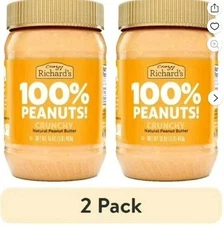 (2 pack) Crazy Richard's cruncy peanut butter 16oz.....