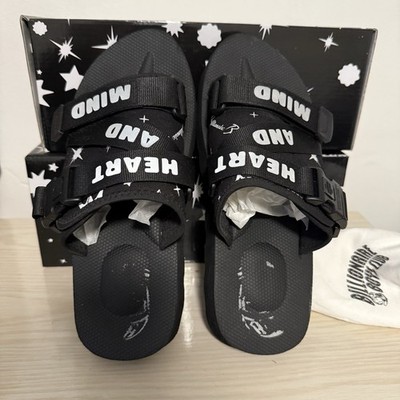 SIZE 8 BILLIONAIRE BOYS CLUB SPACEWALKER II SLIDES BLACK