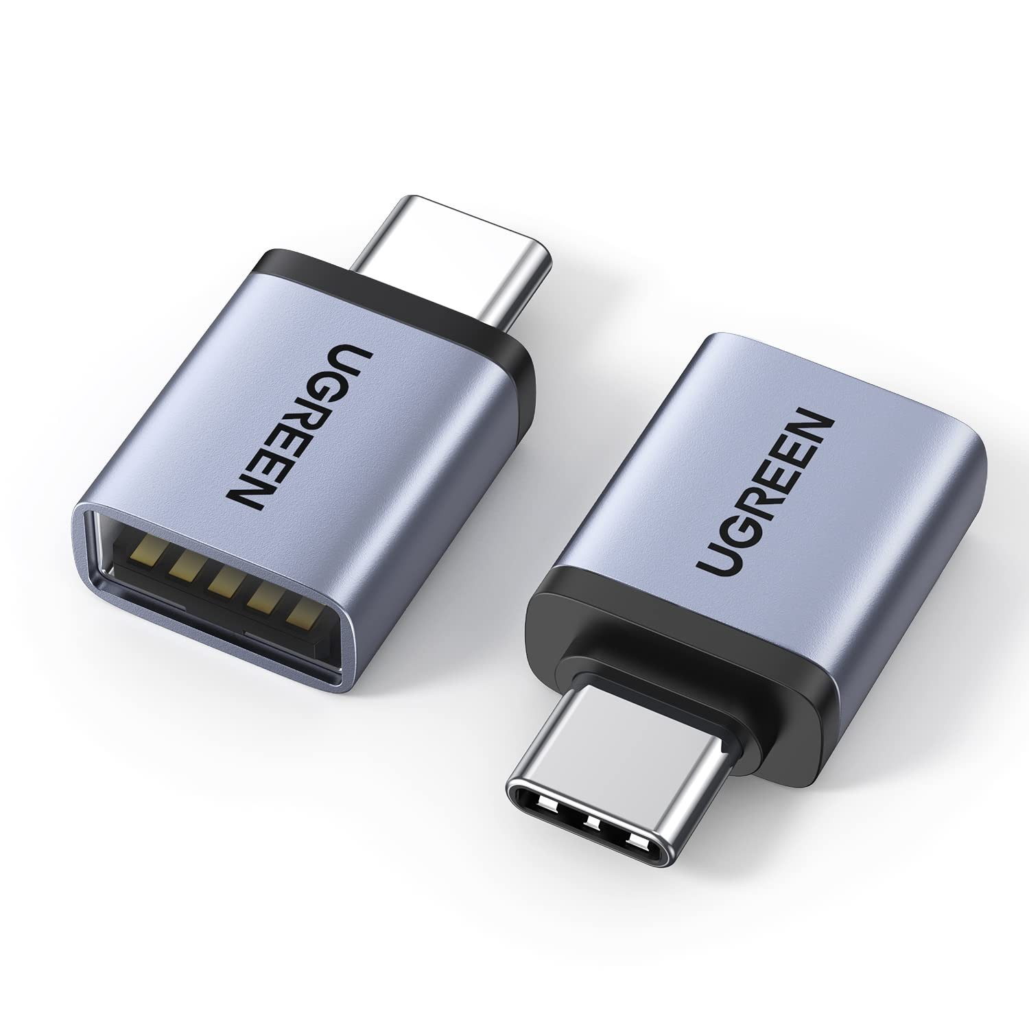 UGREEN USB to C Adapter, USBC Male 3.2 Female 10Gbps Adaptor, Grey