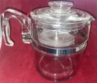Vintage 7759 B Pyrex 9 Cup Glass Percolator Coffee Pot Flame Ware Complete Set