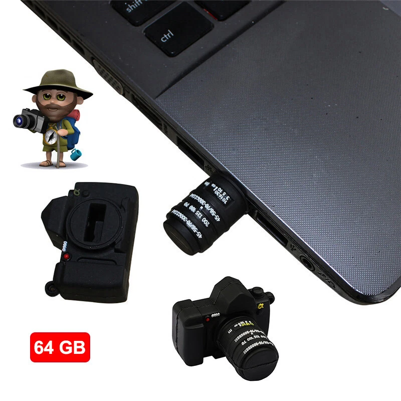 CHIAVETTA USB 64GB 32GB USB 2.0 FLASH DRIVE 16GB 8GB NOVITÀ FOTOCAMERA PENDRIVE - Immagine 2 di 4