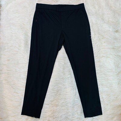 Bonobas Pant Womens XL Straight Leg Tech Tapered Dress Black Stretch Flat Front
