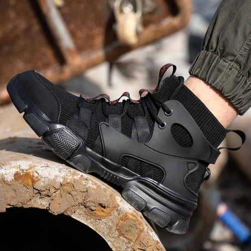 Herren Sicherheitsschuhe Stahlkappe Laufschuhe rutschfest verschleißfest Anti-Punktion - Bild 5 von 32