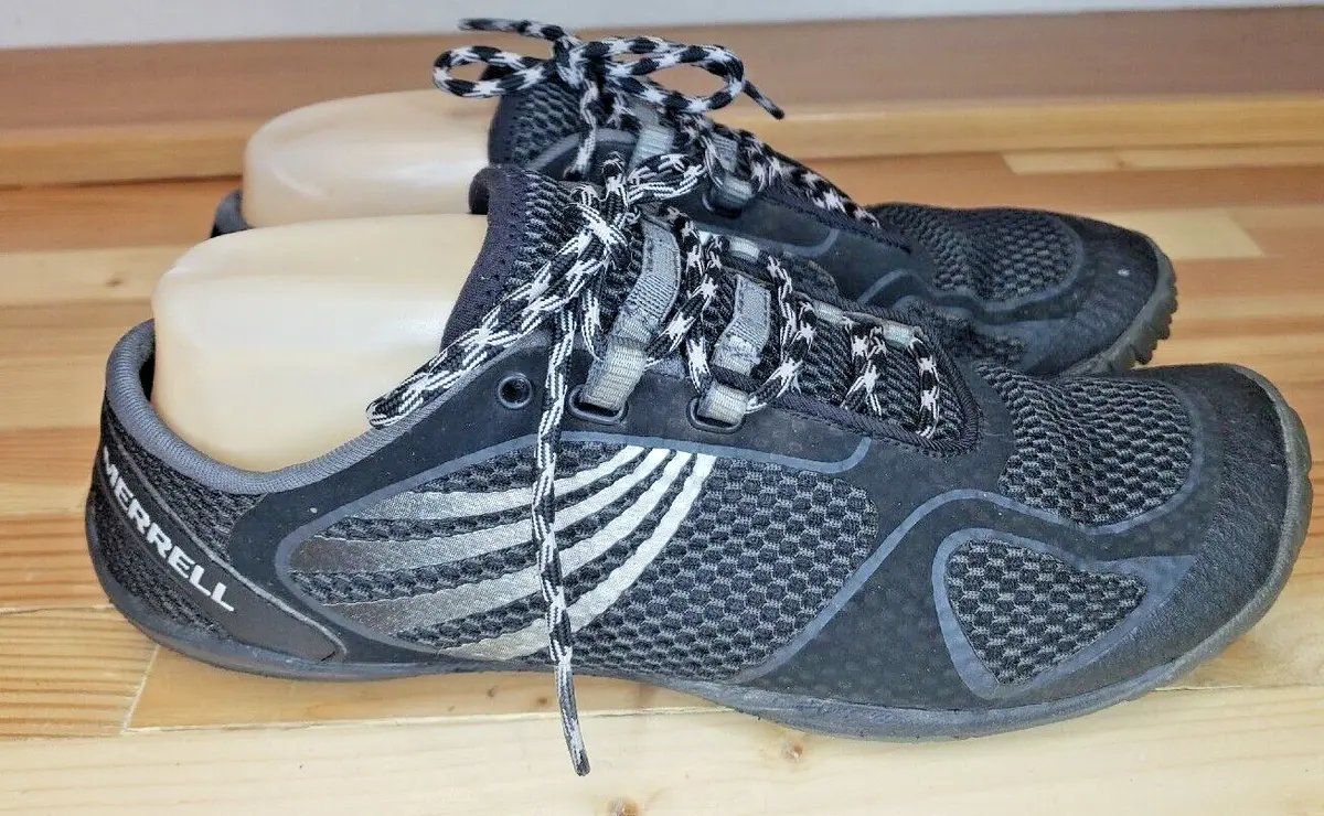 Merrell Barefoot Pace Glove J01600 Black Mesh Running Shoes Womens 7.5 | eBay