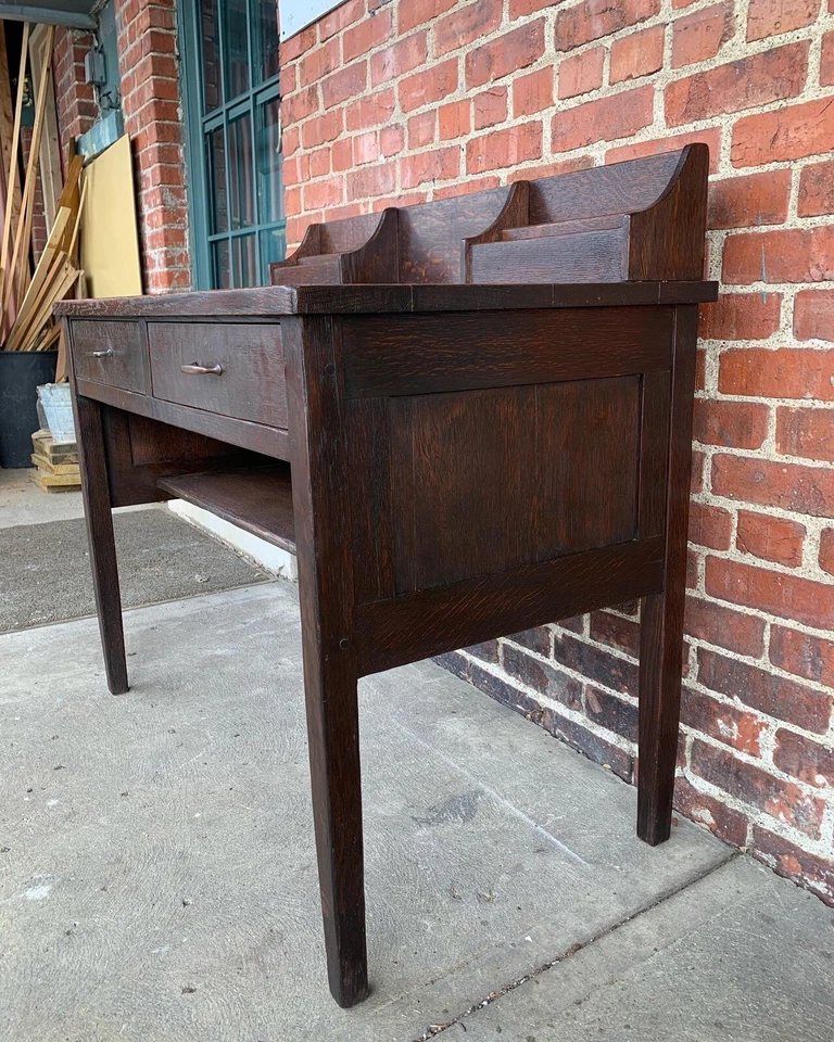 Escritorio antiguo Gustav Stickley n.º 453 Foto 3 de 4