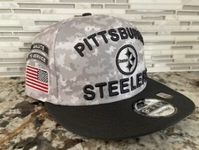 Pittsburgh Steelers New Era 2024 Salute To Service 9FIFTY Arctic Camo Sombrero NUEVO