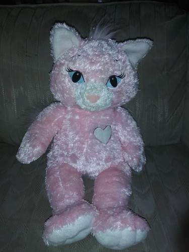 Build A Bear Workshop Pink Cat Plush 16 