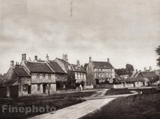 1926 Vintage UK England BIDDESTON Wiltshire Village Landscape Photo ~ E.O. HOPPE