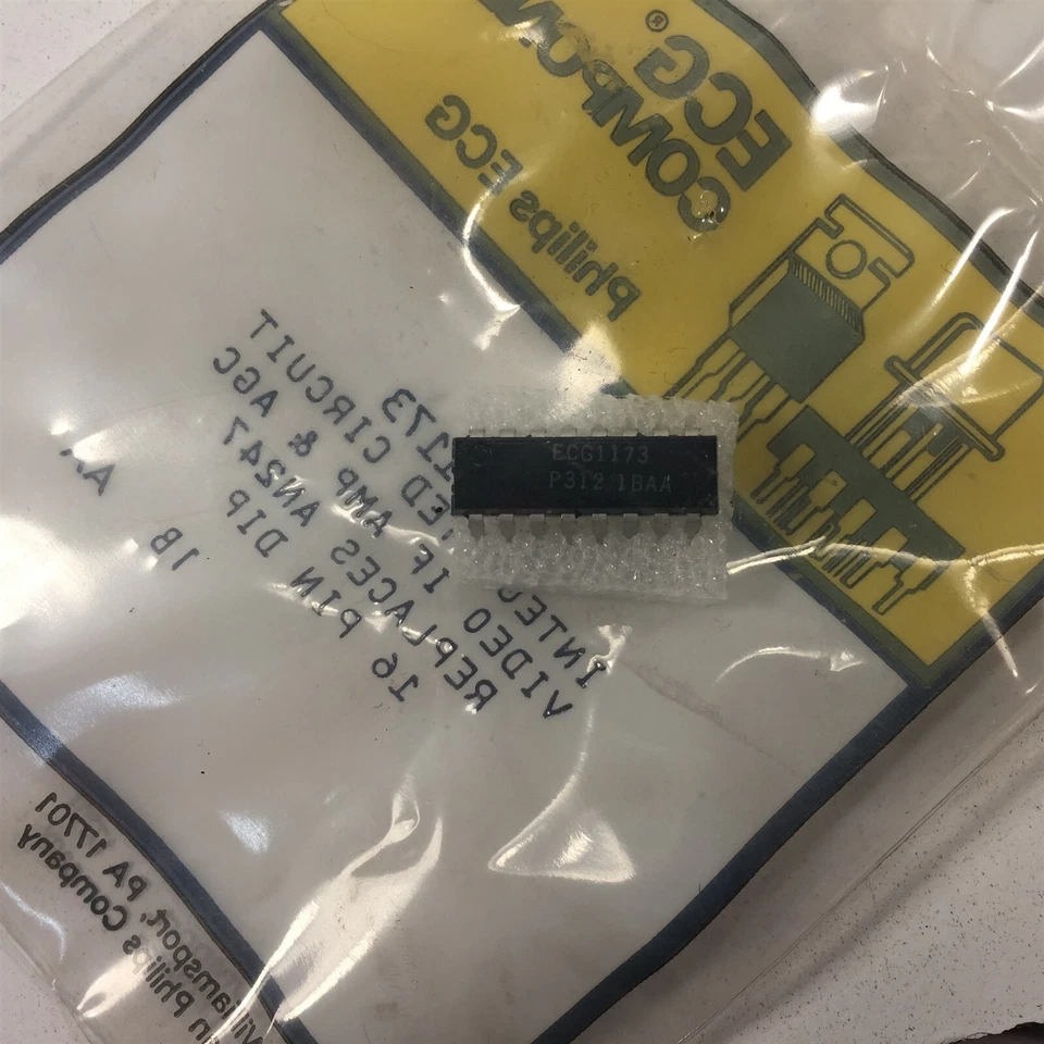 (1) ECG ECG1173 Circuito Integrado Video IF Amplificador y AGC Foto 2 de 4