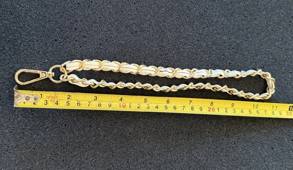 Firetrap - Cadena de muñeca - Tono dorado e incrustaciones de cuero para mujer clutch - Nuevo con etiquetas Foto 2 de 4