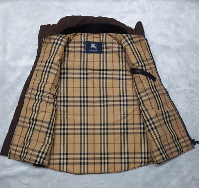 BURBERRY LONDON Quilted Nova Check Vest Gilet Puffer Waistcoat Men