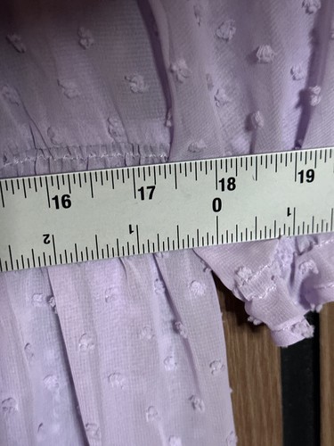 Zara Dress 13 / 14 Girls Purple Tiered Texture Midi Sheer Ruffle Trim - Picture 4 of 9