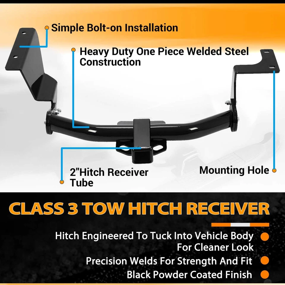 Kit de remolque receptor de enganche de remolque clase 3 parachoques trasero 2" para Honda CRV CR-V 07-11 Foto 4 de 4